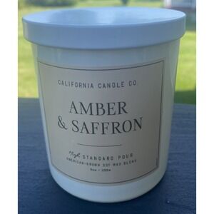 Leoben Co Amber & Saffron Vegan Soy Wax Candle 9oz  BRAND NEW